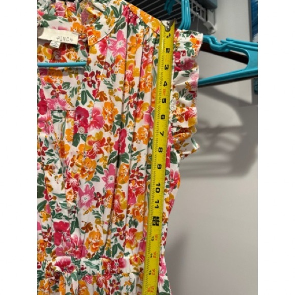 Pinch White Floral Ruffle Maxi Dress Size M | Garden | Cottagecore | Vacation - Picture 11 of 13